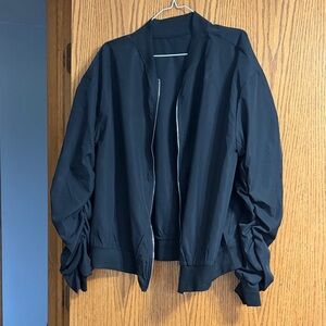 SHEIN Elegant Black Bomber Jacket